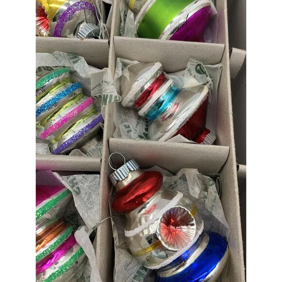 Vtg Christopher Radko Shiny Brite Reflectors Indents & Bells Original Box - Picture 7 of 7